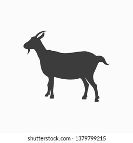 Goat Silhouette. Vector Illustration.