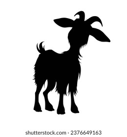 Goat Silhouette. Goat Vector Illustration.