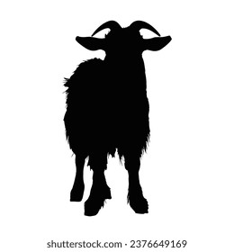 Goat Silhouette. Goat Vector Illustration.