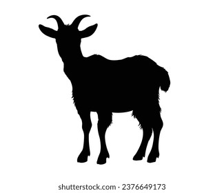 Goat Silhouette. Goat Vector Illustration.