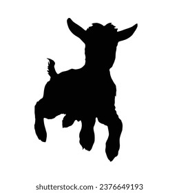 Goat Silhouette. Goat Vector Illustration.