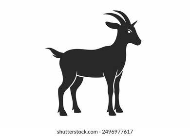 Eine Ziege Silhouette Vektorgrafik