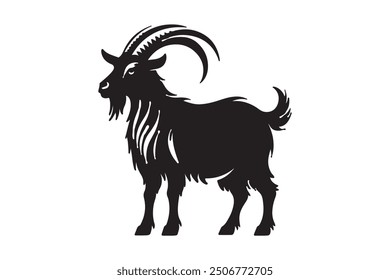 Goat silhouette vector illustration and art work