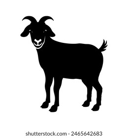 Ziegen-Silhouette-Vektorillustration. Eid al-Adha Mubarak Bakrid Festival
