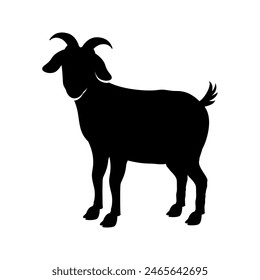 goat silhouette vector illustration. Eid al-Adha Mubarak Bakrid festival