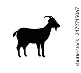 Goat silhouette vector illustration Free Vector