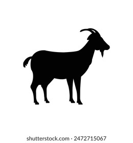 Goat silhouette vector illustration Free Vector