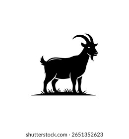 Goat silhouette vector illustration Free Vector