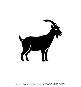 Goat silhouette vector illustration Free Vector
