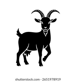 Goat silhouette vector illustration Free Vector