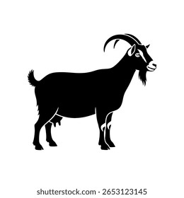 Goat silhouette vector illustration Free Vector