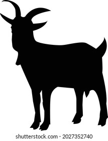 Goat silhouette vector isolated white color