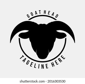 Goat silhouette vintage logo,Goat farm logo