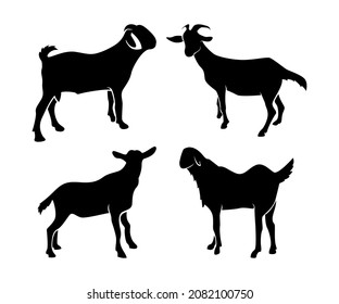 dairy goat head silhouette