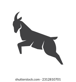 Goat simple icon. Goat logo concept design vector. Goat geometric symbol design. Vector illustration