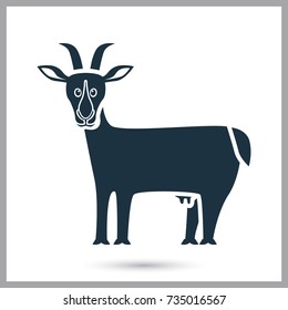 Goat simple icon for web and mobile design