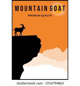 Goat Simple poster Design minimalist vector design