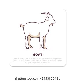 goat simple vector illustration design