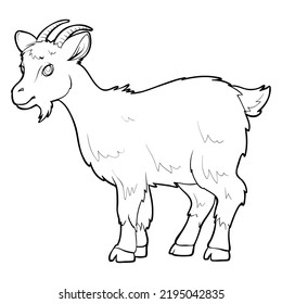 Goat Sketch Pet Coloring Book Isolated Stock Vector (Royalty Free ...