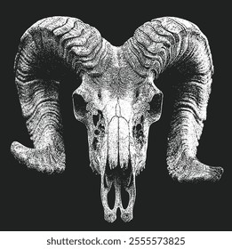 Goat Skull Bones Baphomet Metal Skull