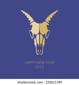 Goat skull. Eps8. RGB. Global colors. Gradients free