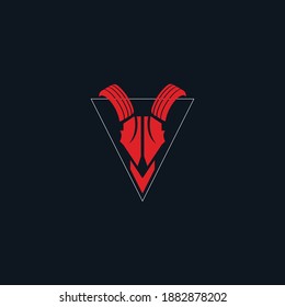 goat skull logo. in red with a bold philosophy.