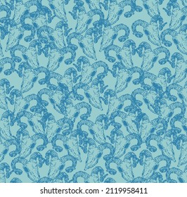 Goat skull pixel art pattern seamless. pixelated Goat head skeleton background. 8 bit texture