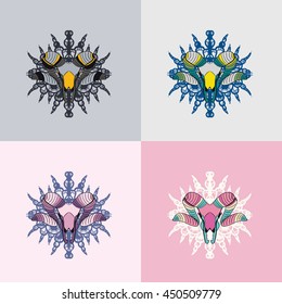 Goat skull set