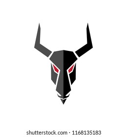 goat sport logo flat design style. goat head gaming mascot. goat vector illustration.