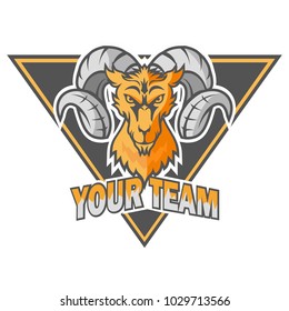 Goat sport logo mascot element