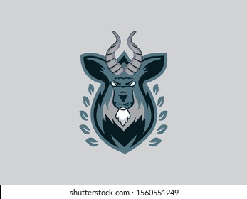 Goat sport logo mascot. Goat, Lamb, Ram, Sheep Esport gaming mascot logo template.