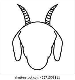 Goat stock icon outine vector