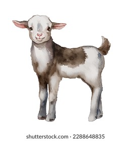 goat with style hand drawn digital painting illustration