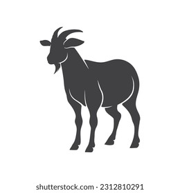 Goat symbol vector icon sign. Goat simple flat icon vector. Goat silhouette vector and symbol. Vector illustration