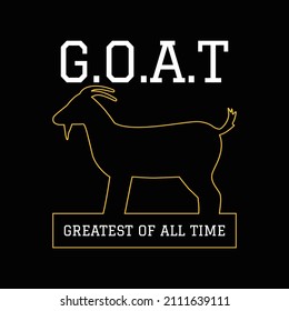 Goat T Shirt Design And Vector Illustration. 