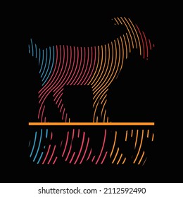 Goat T Shirt Design And Vector Illustration. 