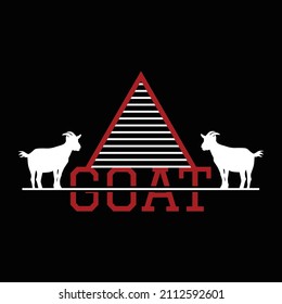 Goat T Shirt Design And Vector Illustration. 