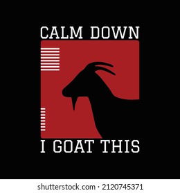 Goat T Shirt Design And Vector Illustration. 