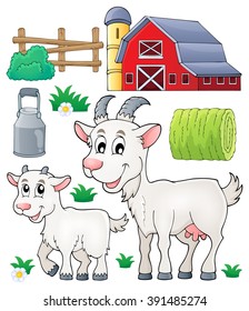 Goat theme collection 1 - eps10 vector illustration.