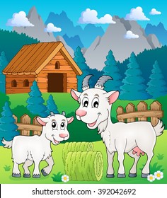 Goat theme image 3 - eps10 vector illustration.