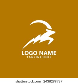 goat thunder bold  template logo design