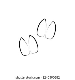 Goat tracks   icon. Element of animal track for mobile concept and web apps. Hand drawn Goat tracks   icon can be used for web and mobile