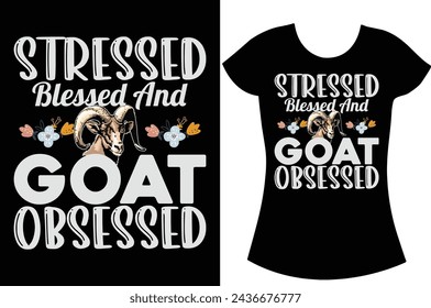 Goat Typography graphic Retro vintage T-shirt Design.