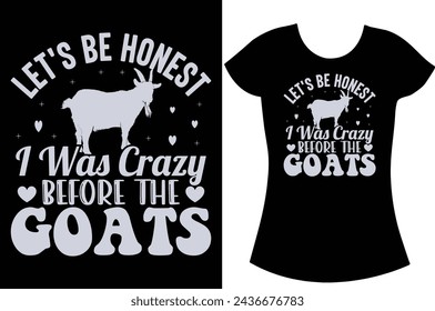 Goat Typography graphic Retro vintage T-shirt Design.