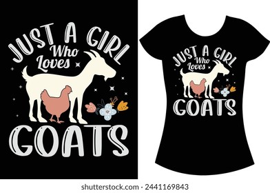 Goat Typography Retro vintage T-shirt design.