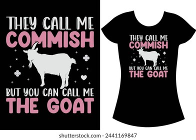 Goat Typography Retro vintage T-shirt design.