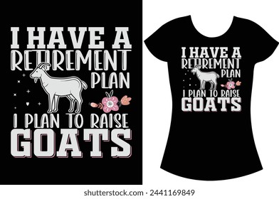 Goat Typography Retro vintage T-shirt design.