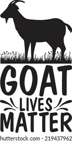 Goat Typography T Shirt Design