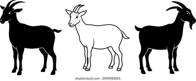 Goat vector art illustration eps