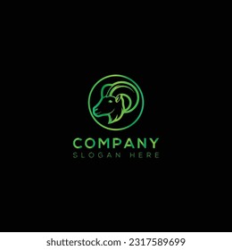 Goat vector art logo design